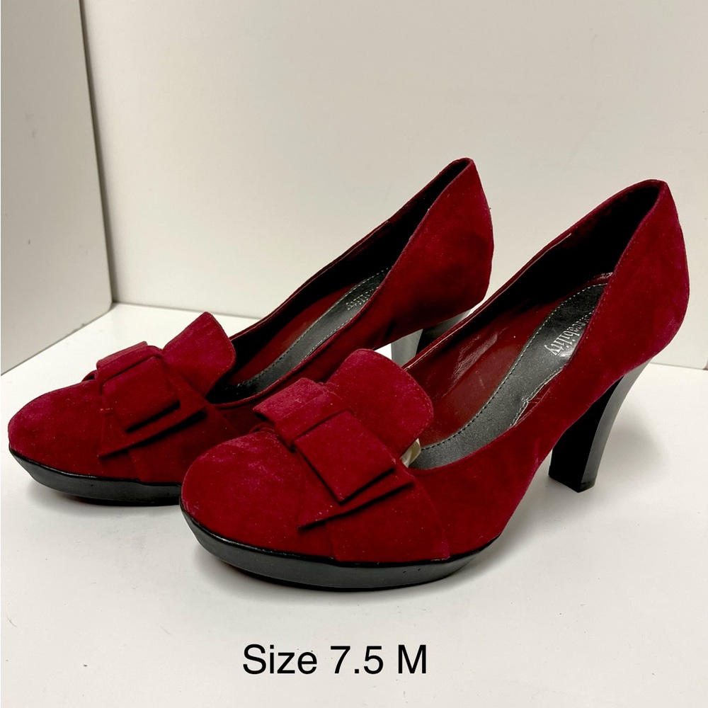 Elegant Red Suede Heels - SoleSensibility